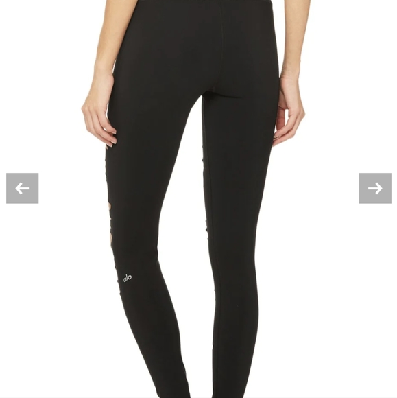New black Alo extreme ripped warrior legging - Picture 3 of 10